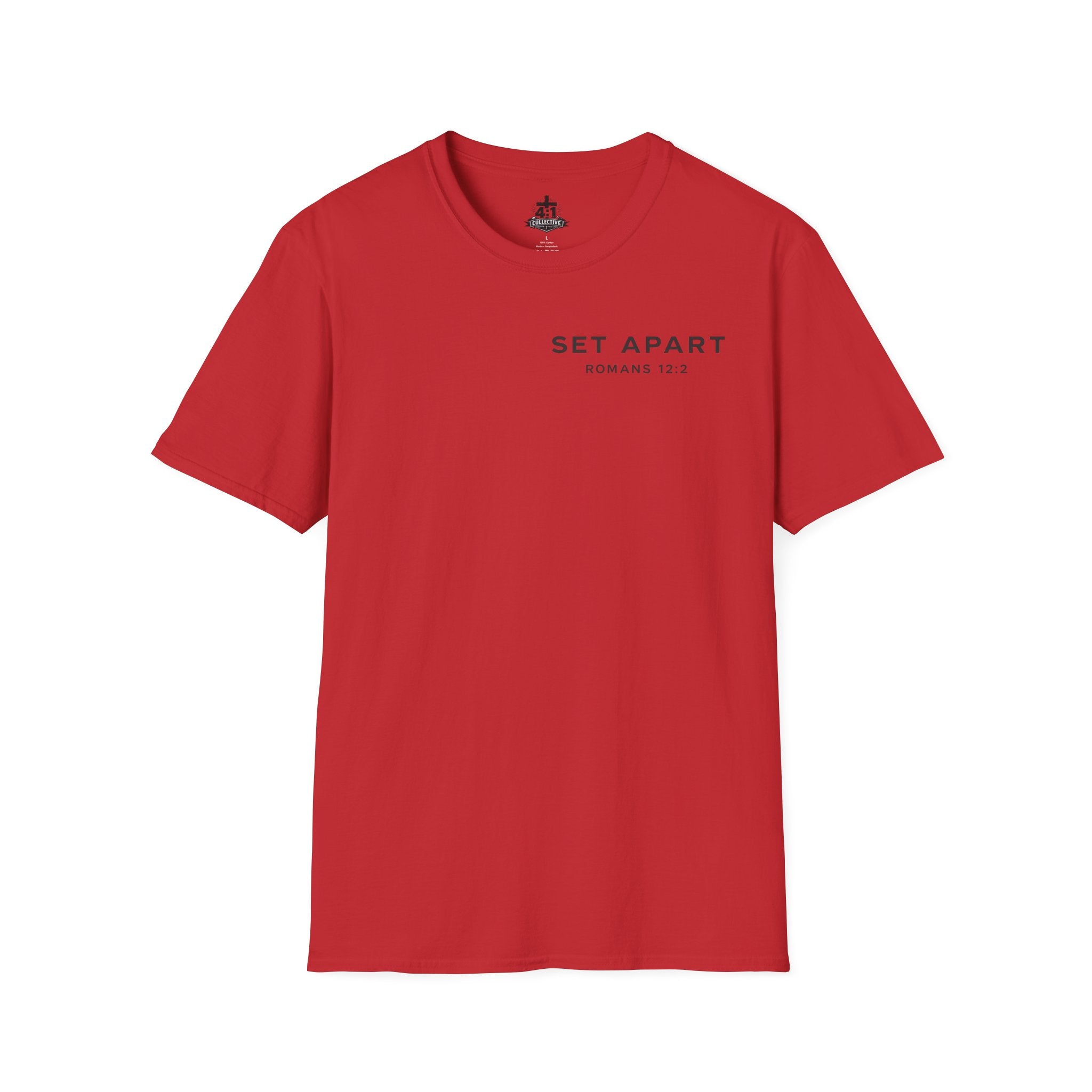Set Apart T-Shirt – "Be Transformed" Romans 12:2 Christian Tee