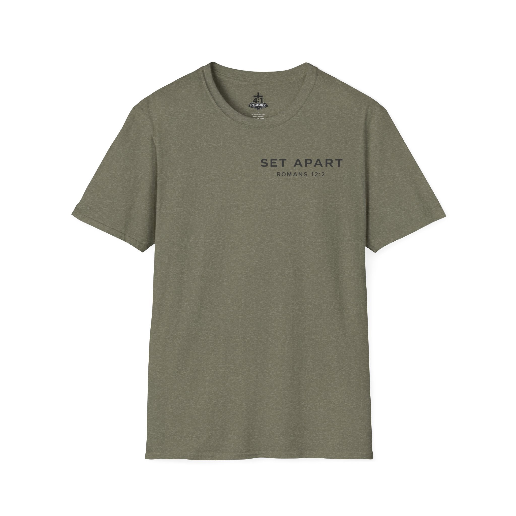 Set Apart T-Shirt – "Be Transformed" Romans 12:2 Christian Tee