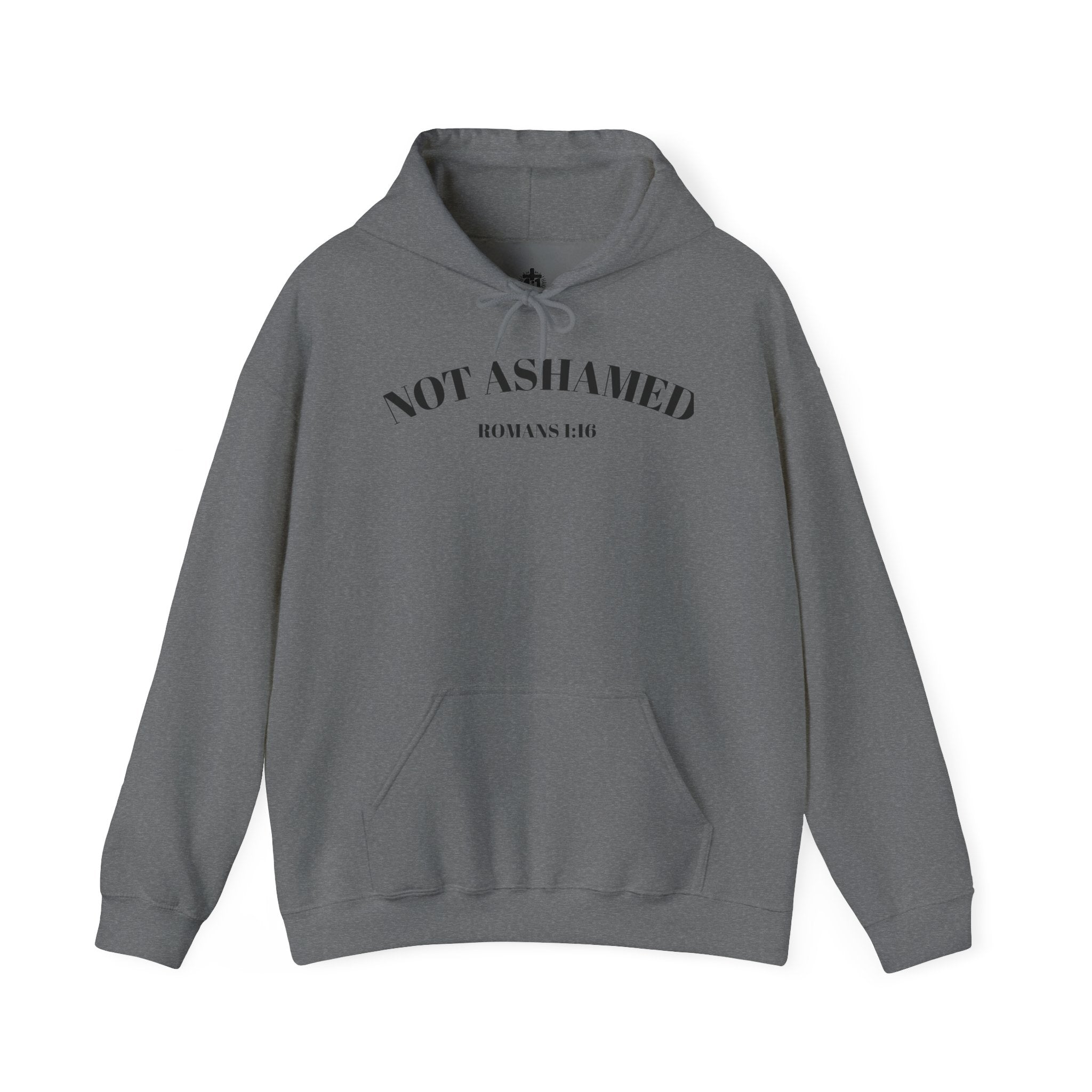 Not Ashamed Hoodie – Christian Cross Sweatshirt with Romans 1:16 Bible Verse
