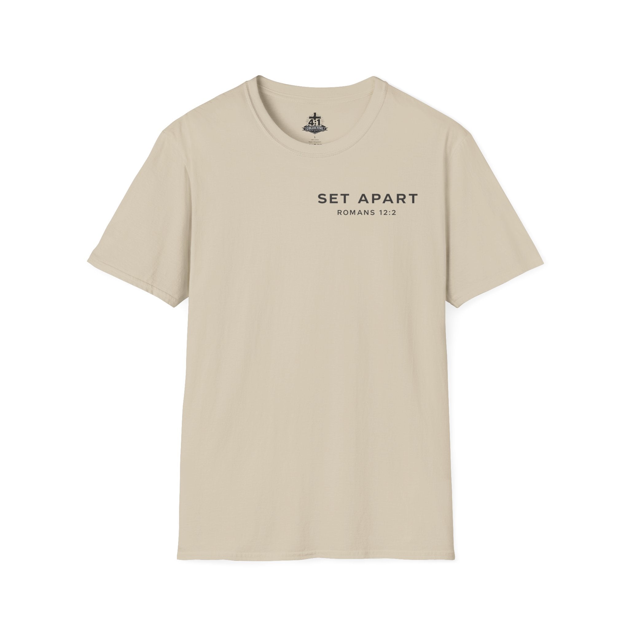 Set Apart T-Shirt – "Be Transformed" Romans 12:2 Christian Tee