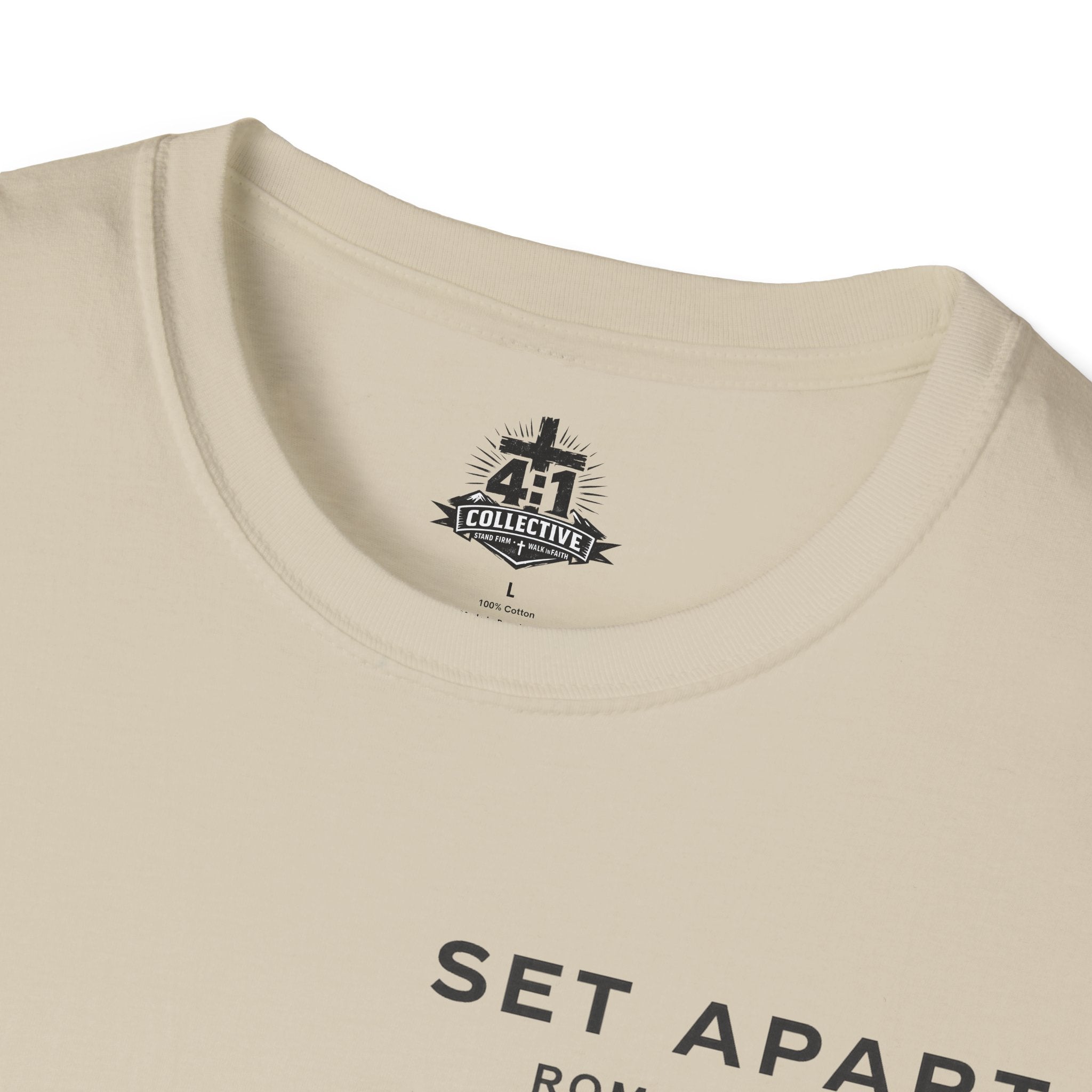 Set Apart T-Shirt – "Be Transformed" Romans 12:2 Christian Tee