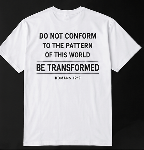 Set Apart T-Shirt – "Be Transformed" Romans 12:2 Christian Tee